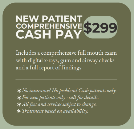 New Patient Cash Pay $299